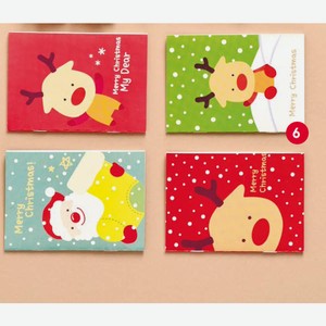 Блокнот Нг Дед Мороз/олень 36л 8.5*12см