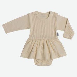 Боди-платье для новорожденных «Амелли» бежевое, размер 80 см