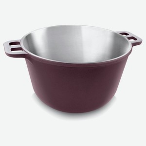 Казан «Нева Металл Посуда» литой алюминий фиолетовый, 5 л