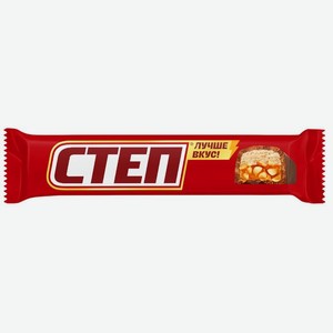 Батончик Степ нуга, арахис, карамель 46гр, 46 г