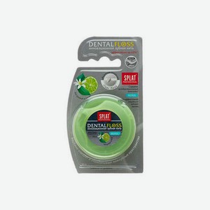 Зубная нить SPLAT DentalFloss вощеная , с ароматом бергамота и лайма 30м