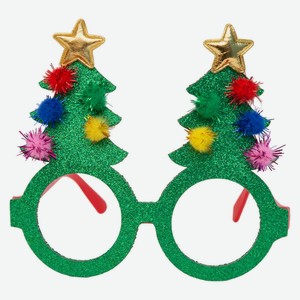 Очки Santa s World карнавальные новогодние с ёлками 13,5*12см арт.CRNVL154