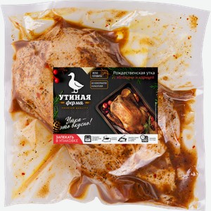 Утка Утиная ферма Рождественская с яблоками и корицей замороженная 2.7 кг