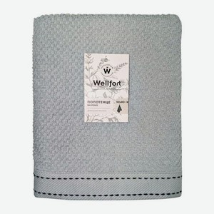 Махровое полотенце со строчкой 50*80см жаккард Wellfort