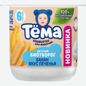 БЗМЖ Биотворог Тёма банан/печенье 4% 95г