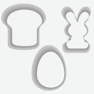 Набор формочек для печенья. 3 шт.  Светлая Пасха . Размер 3,