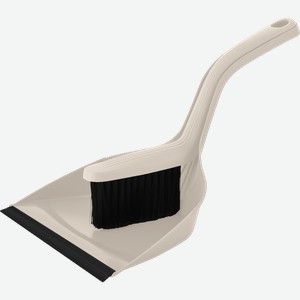 Набор для уборки SPIN&CLEAN Rock n Roll щетка-сметка + совок, с кромкой, Арт. SC5517БЖ-Л