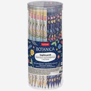 Карандаш чернографитн. Hatber Botanica/Ботаника круглый корп