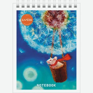 Блокнот 40л А6ф клетка Обл. мел.картон УФ-лак на гребне сери