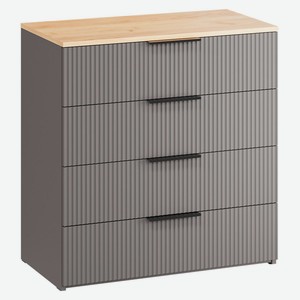 Комод Айрис графит серый дуб крафт золотой, 80х43х83,4 см