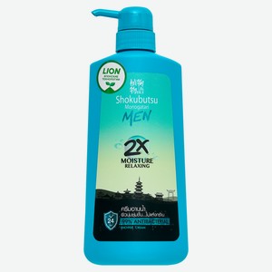 Крем-гель для душа Lion Shokubutsu мужской расслабляющий с экстрактом водорослей, 450 мл