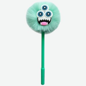 Ручка гелевая Монстры с помпоном синяя 1 шт. дизайн в ассортименте