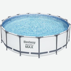 Бассейн каркасный BESTWAY Steel Pro Max 16015л 457х122см, с фильтром- насосом, лестницей и тентом,Арт. 56438