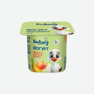Йогурт Беллакт Яблоко-персик-банан 3% 100г