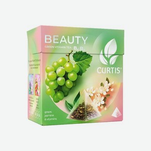 Чай Кертис Зеленый Бьюти Виноград Жасмин 15 Пак Пирамидки