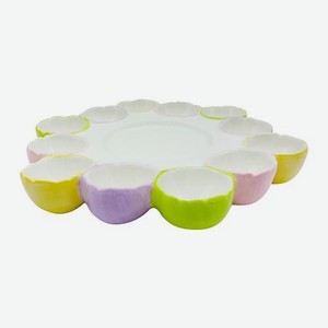 Тарелка-подставка керамическая для 12 яиц