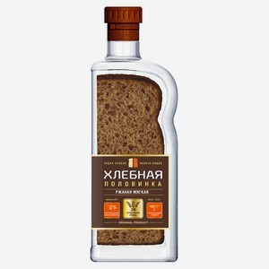 Водка Хлебная Половинка Ржаная Мягкая Беларусь, 450 мл