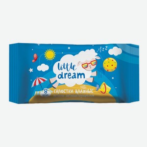 Салфетки влажные Little Dream антибактериальные 1 уп. 8 л.