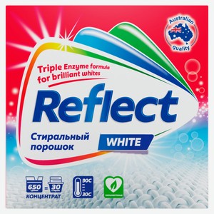 Стиральный порошок Reflect White концентрат для белых и светлых вещей, 650 г