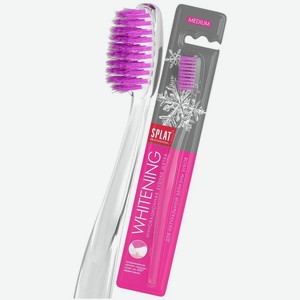 Зубная щетка Splat Whitening средняя, розовая, 1 шт