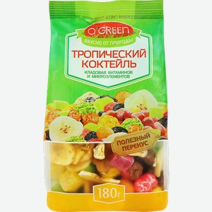 Коктейль фруктово-ореховый O`Green Тропический, 180 г