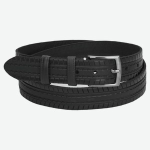 Ремень мужской Линейка черный, 3,5 см х 105-125 см