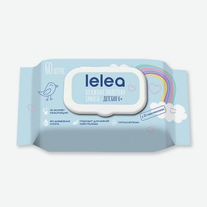 LELEA Бумага туалетная влажная детская с D-пантенолом 60