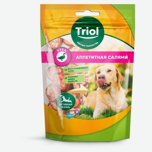 Лакомство для собак Triol Аппетитная салями с мясом утки, 70 г