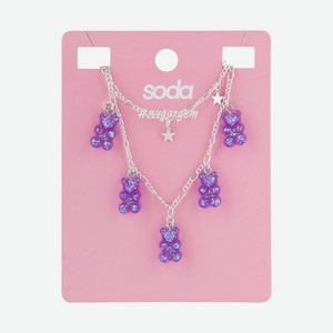 SODA Ожерелье PURPLE BEARS #sugargem, 1 шт.
