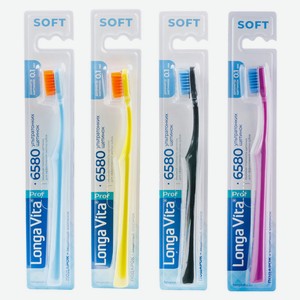 Зубная щетка Longa Vita J-921 soft 6580 щетинок мягкая, 1 шт в ассортименте