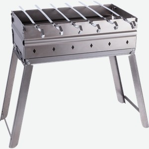 Мангал с 6 шампурами FORESTER 45х25см толщина 0,8мм со складными ножками, в кейсе, Арт. BC-783M