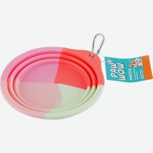 Миска для животных РAW WOW складная силиконовая, 15,2см