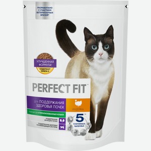 Корм сухой для кошек Perfect Fit для поддержания здоровья почек индейка 650 г