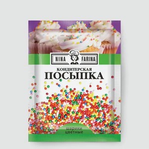 Кондитерская посыпка «Nina Farina» Цветные шарики, 15 г