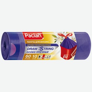Мешки д/мусора PACLAN Aroma с завязками 60л 10шт
