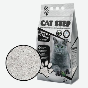 Наполнитель комкующийся минеральный CAT STEP Compact White C