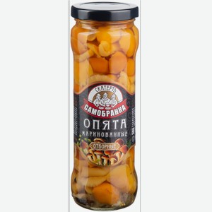 Овощные консервы Опята марин отборные Скатерть Самобранка 370мл 330 г
