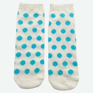 Носки женские укороченные белые в горошек, р 38-42