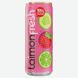 Напиток газированный Laimon fresh клубника-огурец-лайм, 330 мл