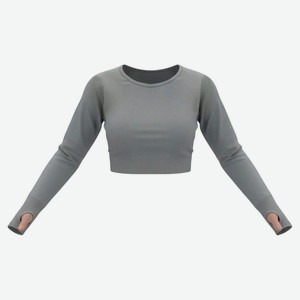 Топ спортивный женский InExtenso с длинным рукавом светло-серый, р S-XL