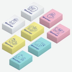 Ластик Berlingo Animals прямоугольный, 1 шт в ассортименте