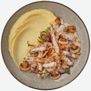 Бефстроганов с картофельным пюре Перекрёсток Select 250г, 250 г