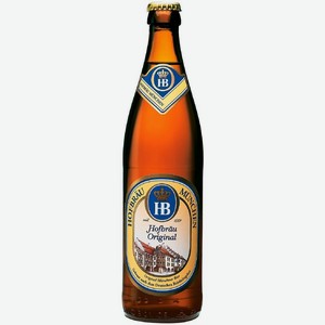 Пиво Hofbrau Original светлое фильтрованное пастеризованное 5.1% 500мл, 500 мл