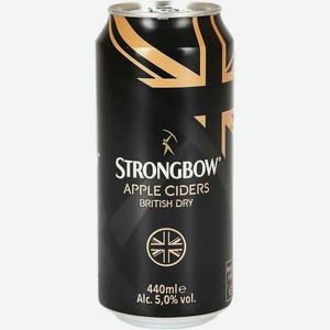 Сидр Strongbow яблочный полусухой 5%, 440мл, 440 мл