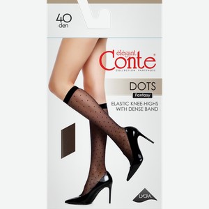 Гольфы женские CONTE ELEGANT Fantasy Dots, 40 den nero, Арт. 21C-147СП