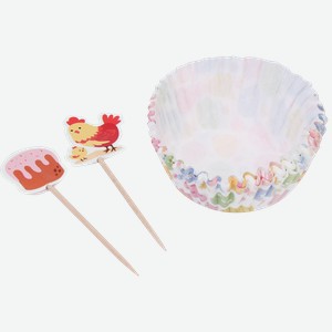 Набор форм для выпечки HOMECLUB Easter 5х3см + палочки 20шт, Арт. NE-OS1