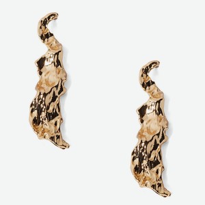 NOTHING BUT LOVE Серьги  Металлический поток , Золотой