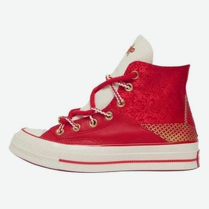 CONVERSE Кроссовки Chuck 70 Hi Chinese New Year Enamel Red Snakeskin, Размер 37