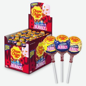Карамель Chupa Chups  bubbly Кола Микс  С Жевательной Резинкой 17г