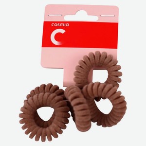 Резинки-пружинки для волос Cosmia бежевые, 4 шт